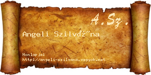 Angeli Szilvána névjegykártya